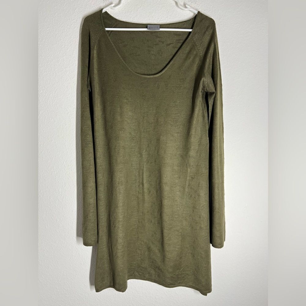 Bruuns Bazaar Bohemian Long Sweater/ Dress Olive Size M
